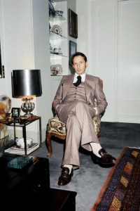 Marc Bohan poses for a portrait at his  home in Paris, France on October 15, 1975.