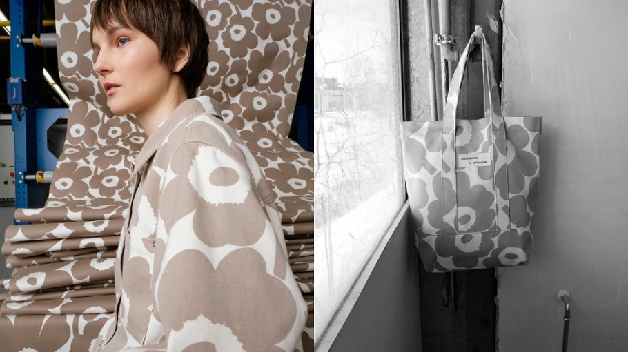 Marimekko and Spinnova have collaborated on a capsule collection that contains the first commercially available printed products made using Spinnova fiber.