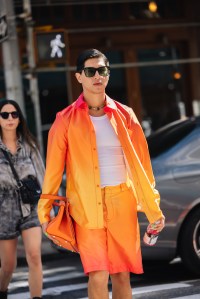 Street style at New York Fashion Week Women's Spring 2022