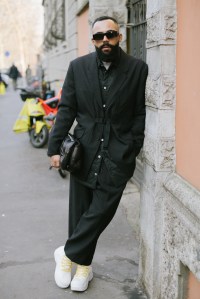 Street style at Milan Men's Fashion Week Fall 2022