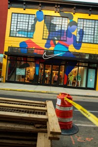 The scene in Williamsburg, Brooklyn