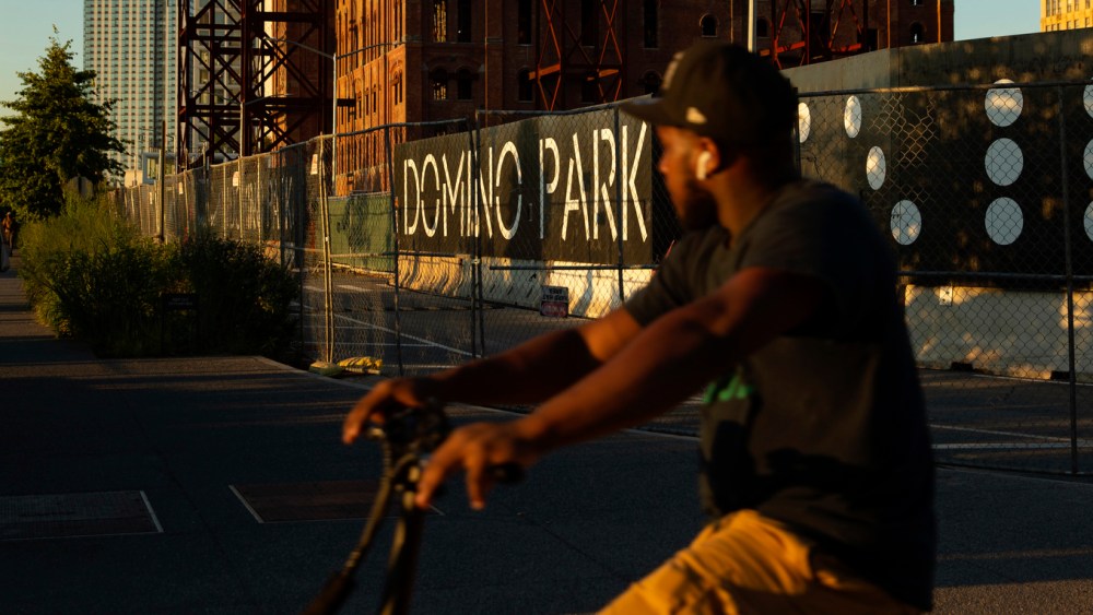 The scene in Williamsburg, Brooklyn