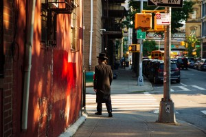 The scene in Williamsburg, Brooklyn
