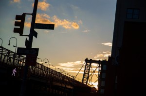The scene in Williamsburg, Brooklyn