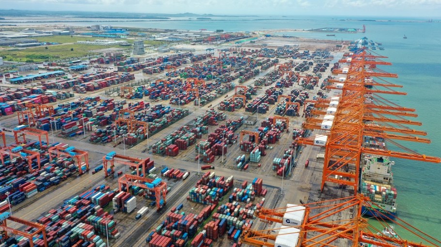 Average cargo container prices have declined more than 50 percent from last August, as China containerized trade volume picked up.