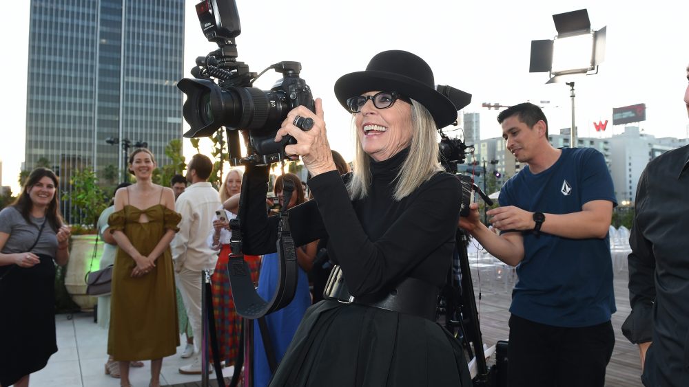 Diane Keaton at the Los Angeles premiere of "Mack & Rita" held at the Rooftop Terrace at NeueHouse Hollywood on August 10, 2022 in Los Angeles, California
