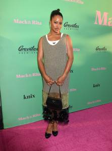 Taylour Paige at the Los Angeles premiere of "Mack & Rita" held at the Rooftop Terrace at NeueHouse Hollywood on August 10, 2022 in Los Angeles, California