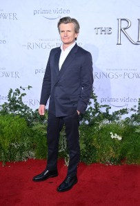 Charles Edwards arrives at the Los Angeles premiere of the Prime Video series "Lord of the Rings: The Rings of Power" held at The Culver Studios on August 15, 2022 in Los Angeles, California