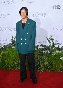 Tryoe Muhafidin arrives at the Los Angeles premiere of the Prime Video series "Lord of the Rings: The Rings of Power" held at The Culver Studios on August 15, 2022 in Los Angeles, California