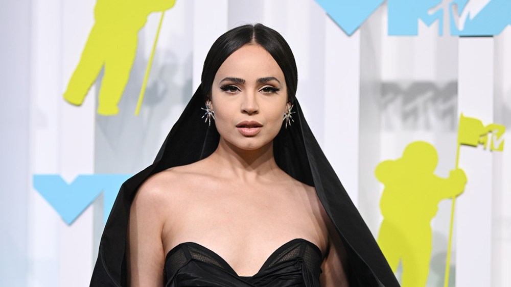 Sofia Carson at the 2022 MTV Video Music Awards held at Prudential Center on August  28, 2022 in Newark, New Jersey.