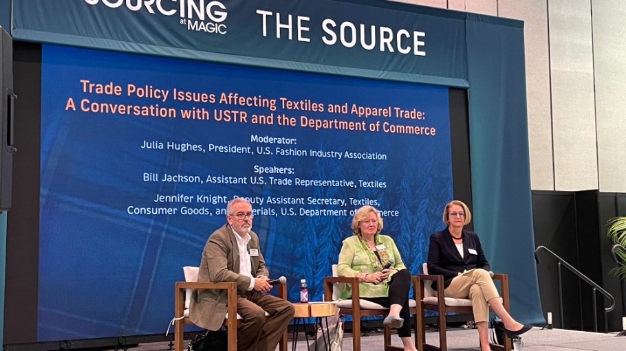 Representatives from the U.S. Department of Commerce and the Office of the U.S. Trade Representative (USTR) were on hand at this week’s Sourcing at Magic trade show to discuss trade legislation.