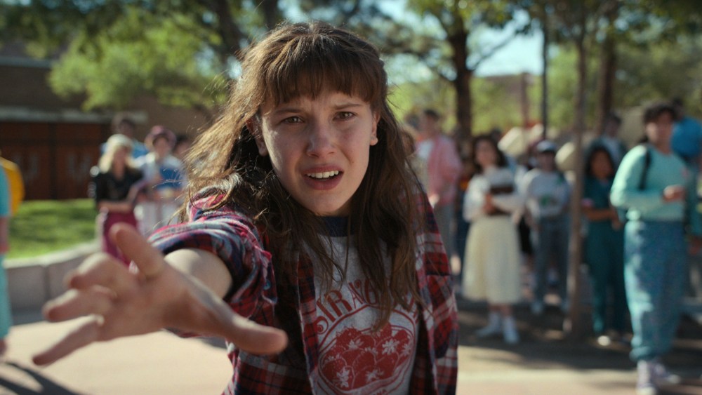 Millie Bobby Brown as Eleven in "Stranger Things." Courtesy of Netflix © 2022, popular halloween costumes, 2022