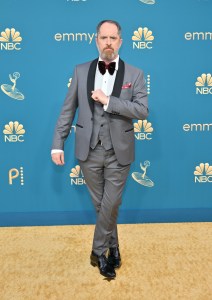 Brendan Hunt on the 2022 Emmy Awards red carpet.