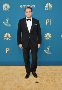 Michael Stuhlbarg in Armani on the 2022 Emmy Awards red carpet.