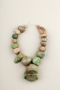 Necklace of irregular pre-Columbian jade beads assembled by Frida Kahlo.