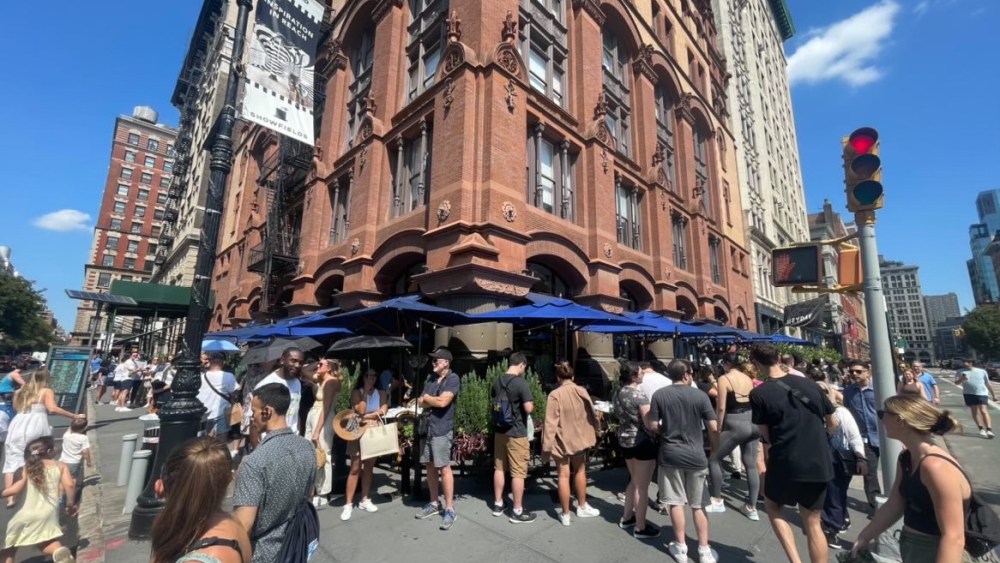 The line outside Lafayette Bakery.