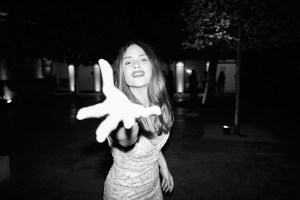 Adria Arjona at the Armani Beauty dinner event during Venice Film Festival.