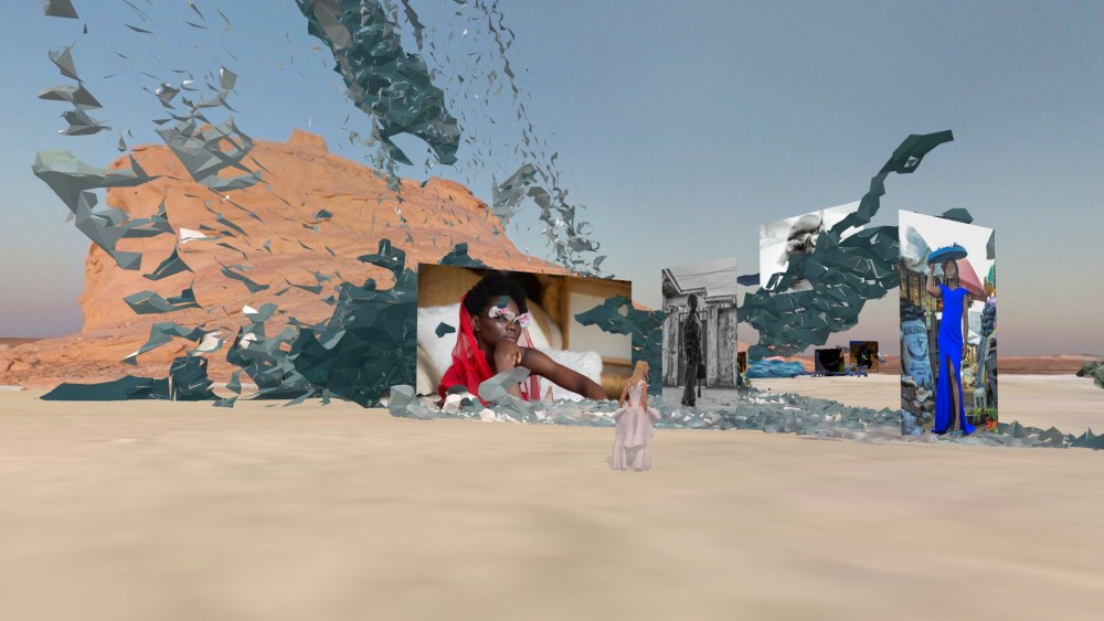 A view of Red-Eye's metaverse space on Spatial.