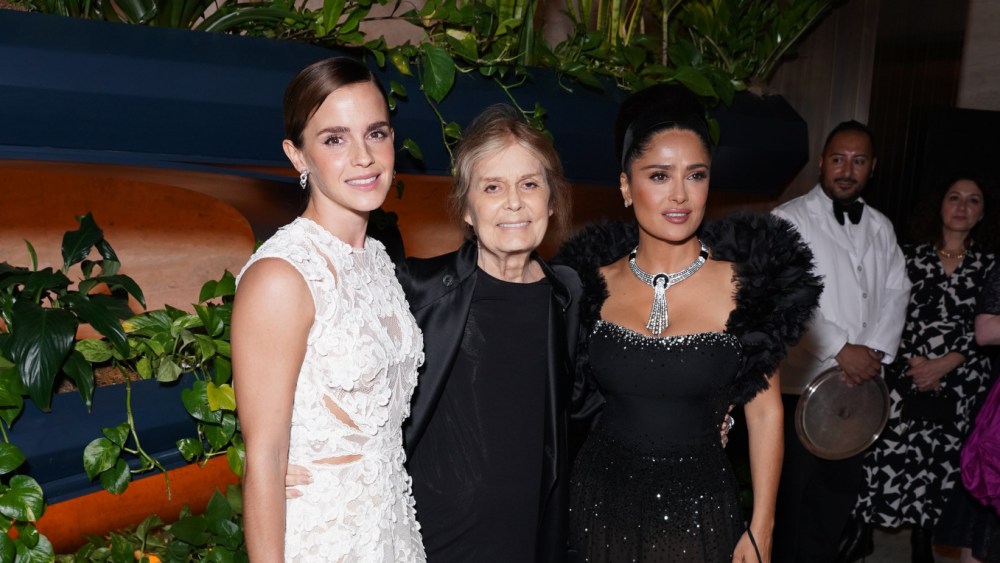 Emma Watson, Gloria Steinem and Salma Hayek