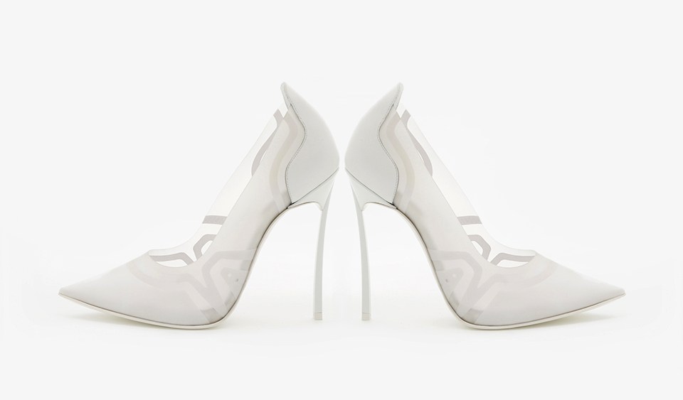 Casadei's spring white Blade pump inspired by the NFT shoe style it is launching on Decentraland