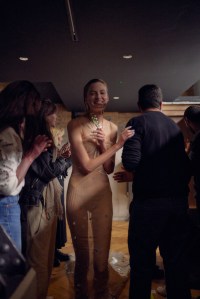 Backstage at Nensi Dojaka RTW Spring 2023 on September 2022 in London