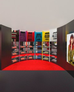 The “Forever Room” in the Sonia Rykiel pop-up on Rue Royale presents iconic house designs in a setting imagined by architectural collective Uchronia.