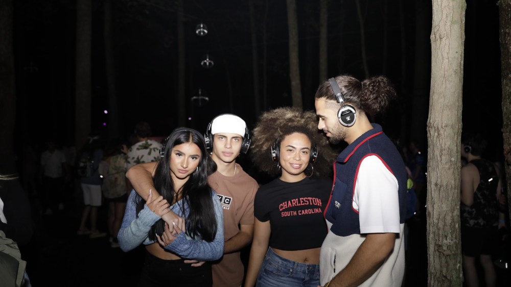 silent disco cotton aeropostale people partying