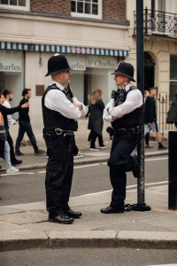 The scene on the streets and parks of London.