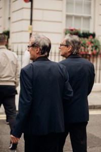 The scene on the streets and parks of London.