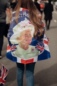 The scene on the streets and parks of London.