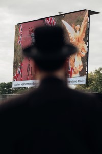 The scene on the streets and parks of London.
