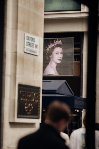The scene on the streets and parks of London.