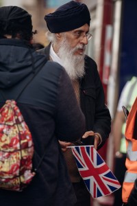 The scene on the streets and parks of London.