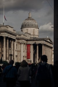 The scene on the streets and parks of London.
