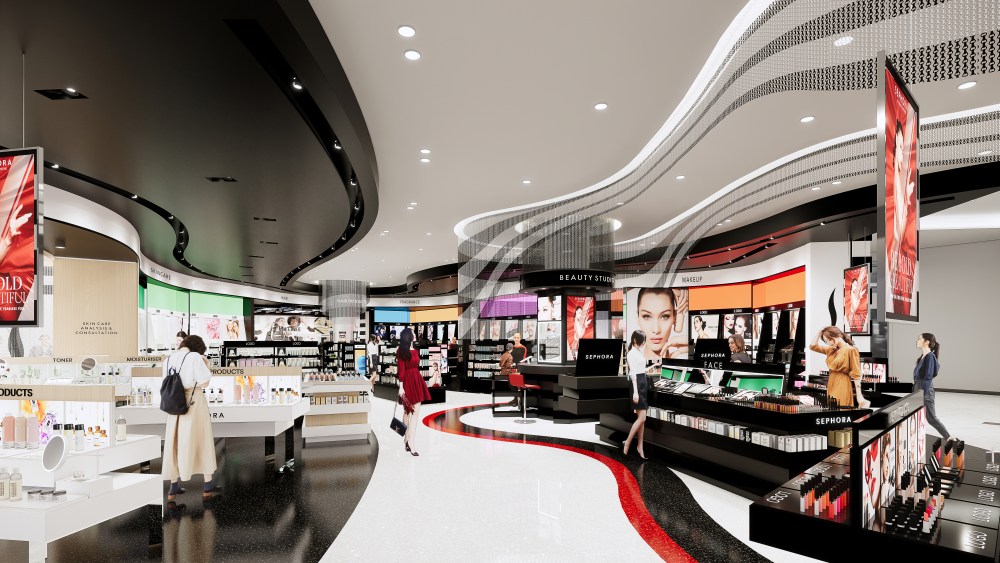 A rendering of Sephora's "Asia Store of the Future," launching in Singapore.
