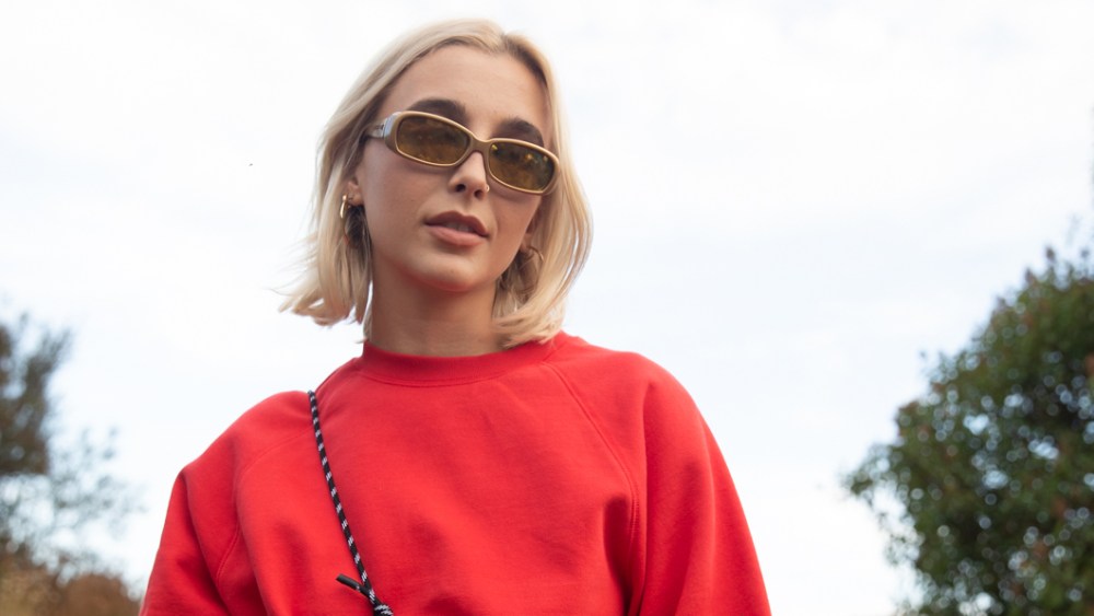 Emma Chamberlain in the new collection.