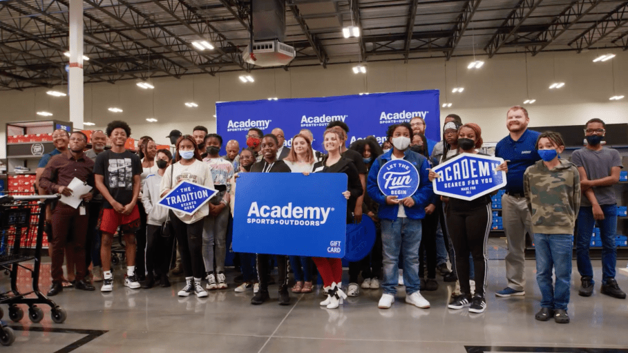 The grand opening of an Academy Sports + Outdoors store in Conyers, Ga. on April 29.