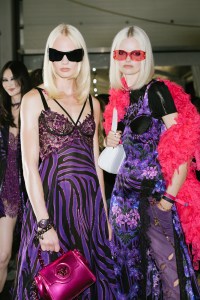 Backstage at Versace RTW Spring 2023