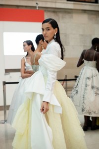 Backstage at ERDEM RTW Spring 2023 on September 18, 2022 in London