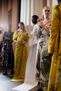 Backstage at ERDEM RTW Spring 2023 on September 18, 2022 in London