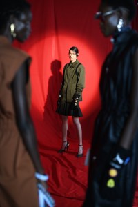 Backstage at Ferrari RTW Spring 2023