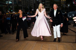 Gwendoline Christie and Giles Deacon
