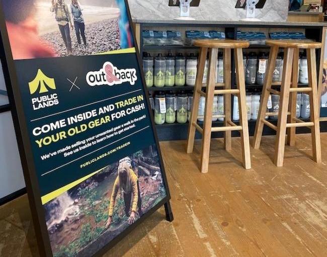 In April, Out&Back Outdoor brought its buyback program to a Public Lands store in Cranberry, Pa.