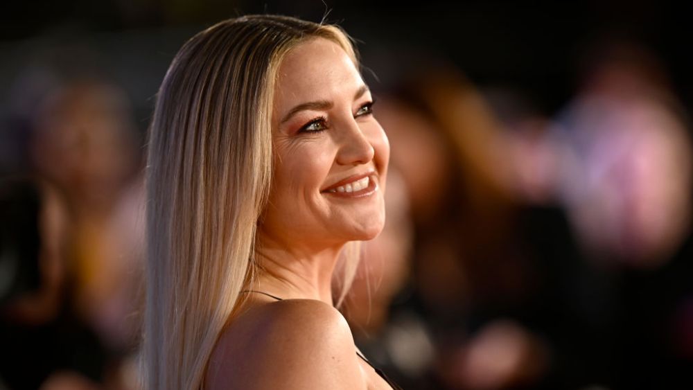 LONDON, ENGLAND - OCTOBER 16: Kate Hudson saint laurent dress attends the "Glass Onion: A Knives Out Mystery" European Premiere Closing Night Gala during the 66th BFI London Film Festival at The Royal Festival Hall on October 16, 2022 in London, England. (Photo by Gareth Cattermole/Getty Images for BFI)
