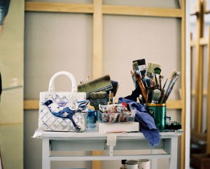A Lady Dior handbag designed by Françoise Pétrovitch.