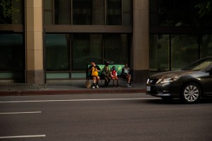 The scene in downtown L.A.