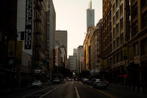 The scene in downtown L.A.