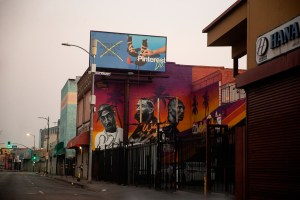 The scene in downtown L.A.