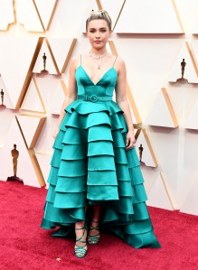 HOLLYWOOD, CALIFORNIA - FEBRUARY 09: Florence Pugh arrives at the 92nd Annual Academy Awards at Hollywood and Highland on February 09, 2020 in Hollywood, California. (Photo by Steve Granitz/WireImage)