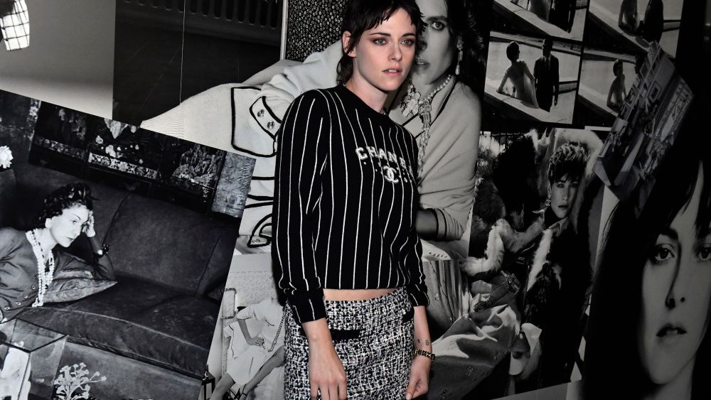Kristen Stewart attends the Chanel spring 2023 collection show during Paris Fashion Week on Oct. 4